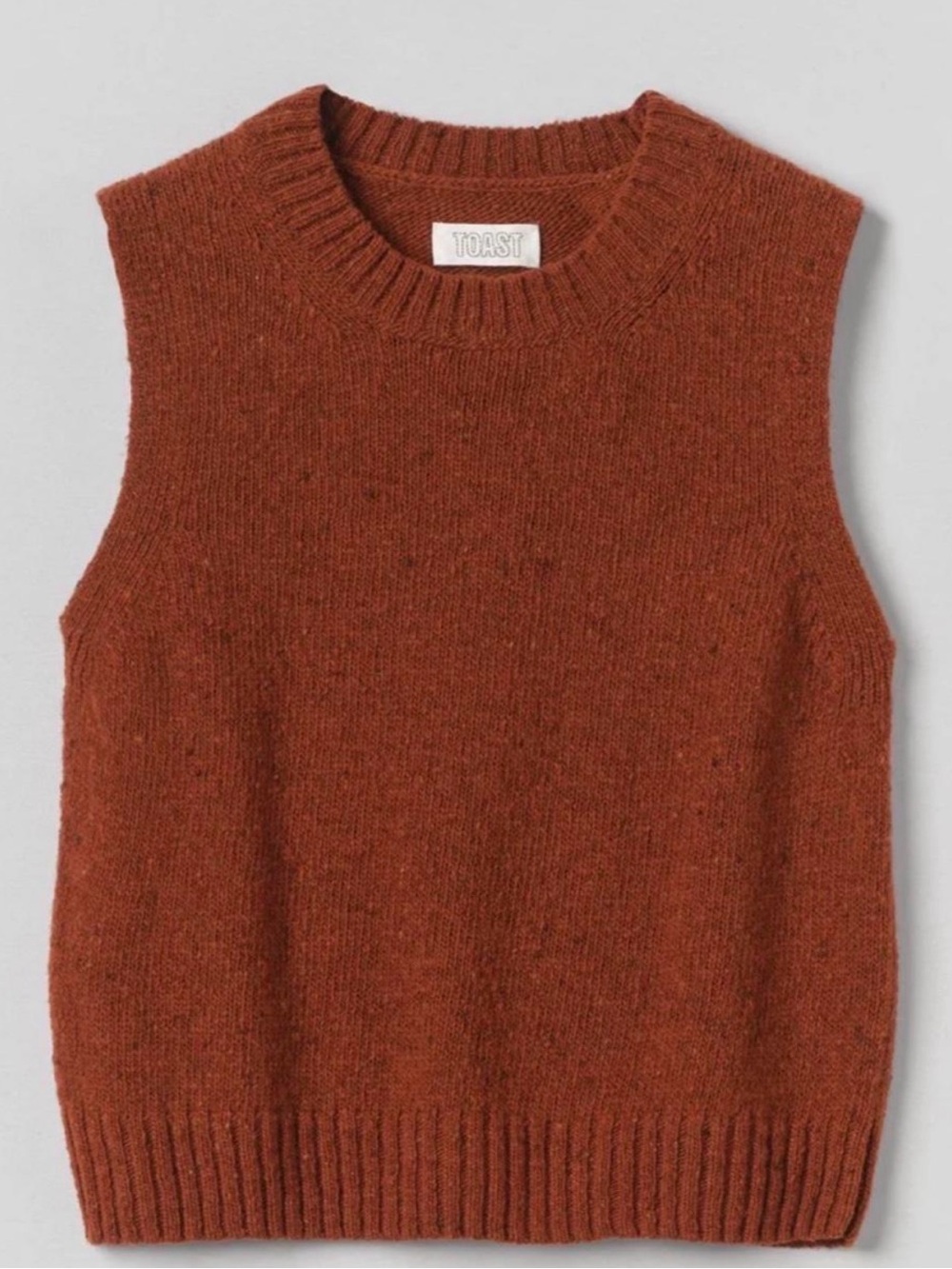 Toast rust sweater vest